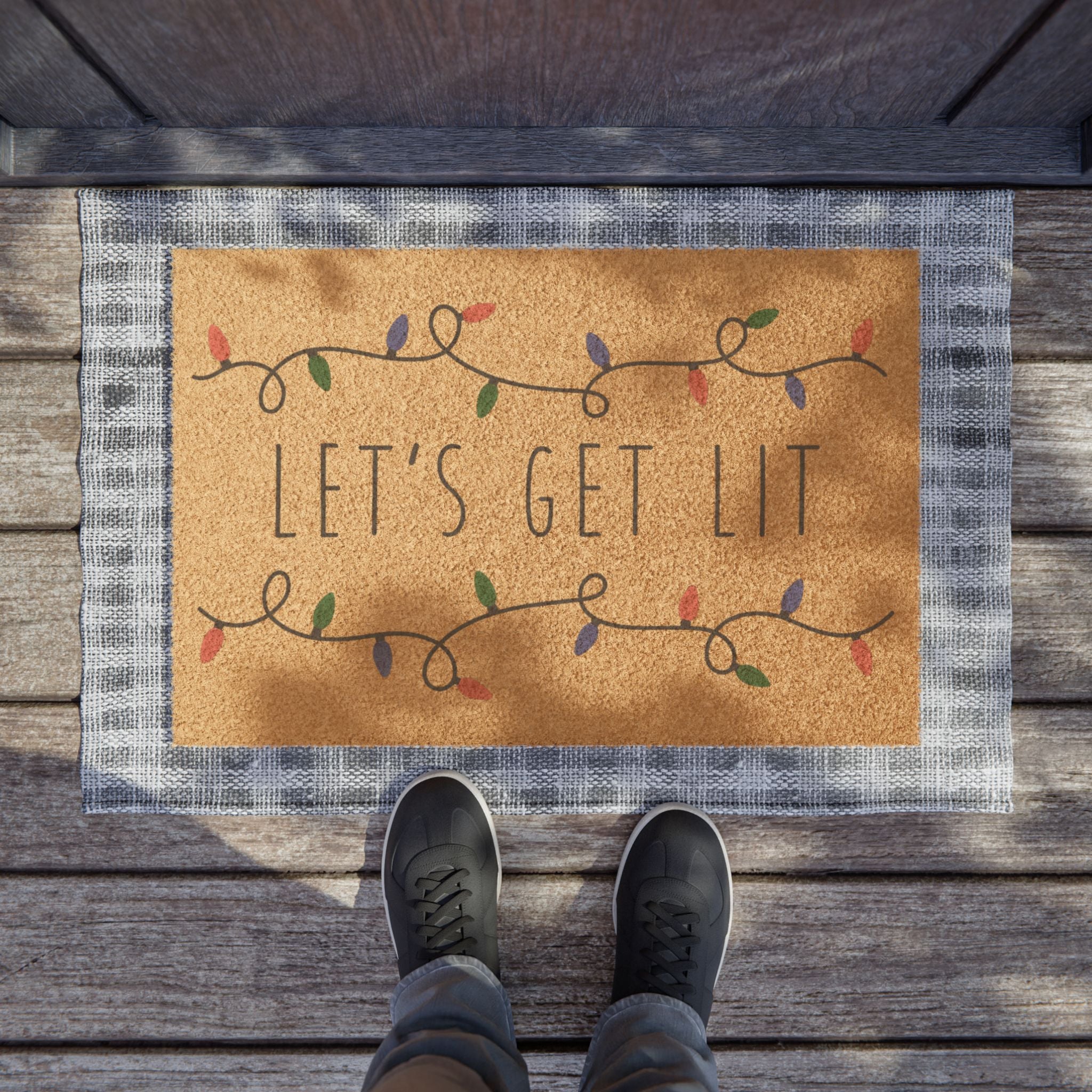 Lets Get Lit Door Mat
