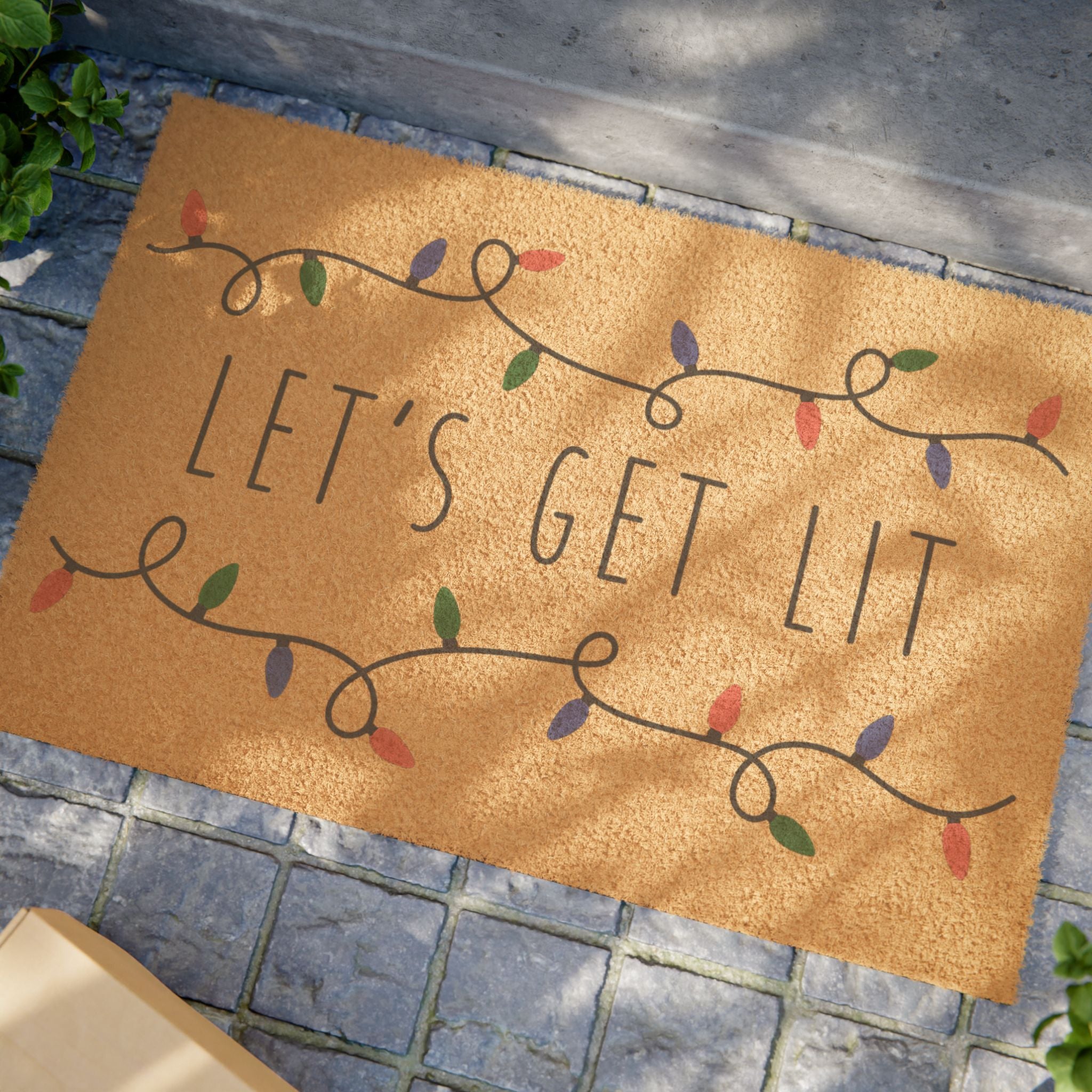Lets Get Lit Door Mat