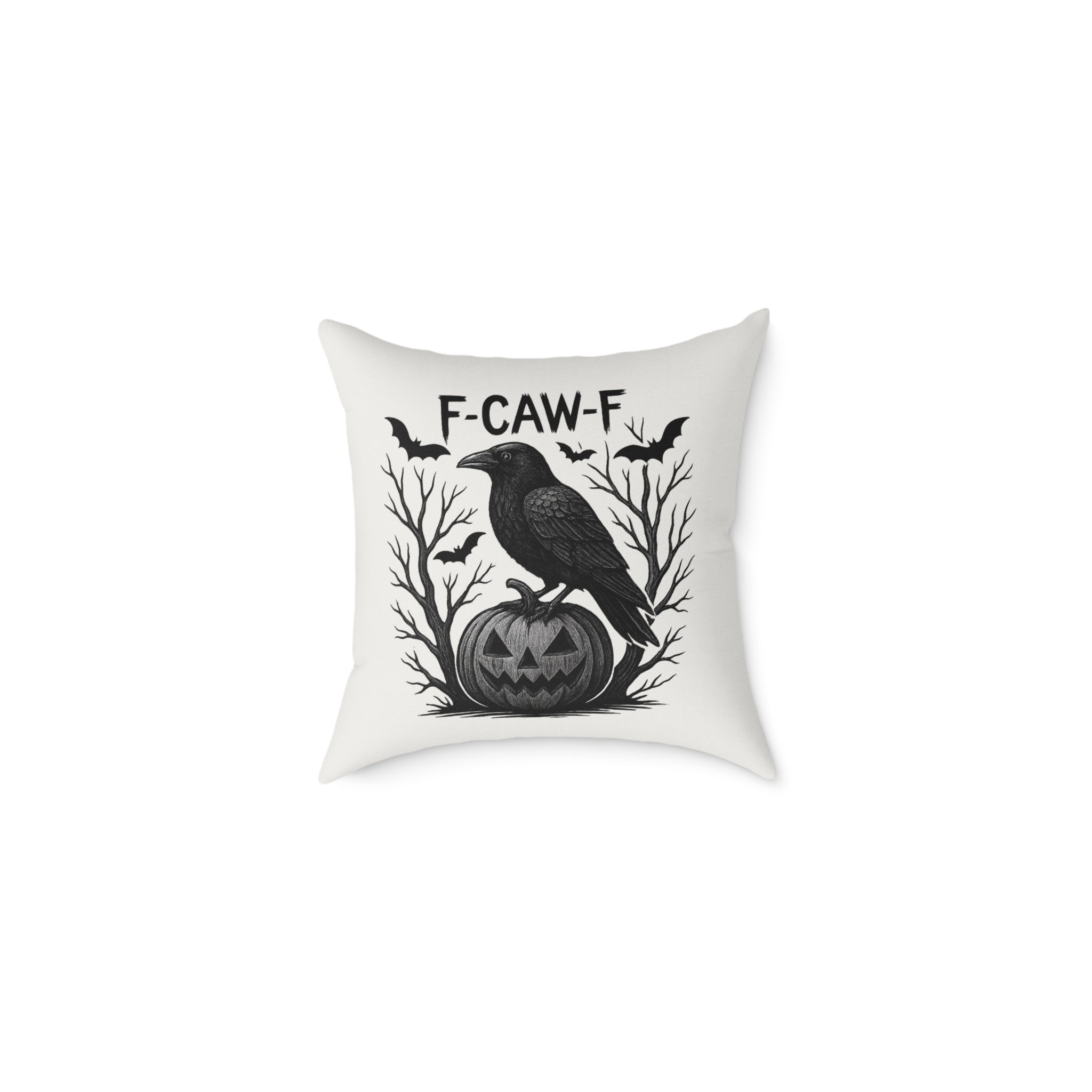 F-caw-F Throw Pillow